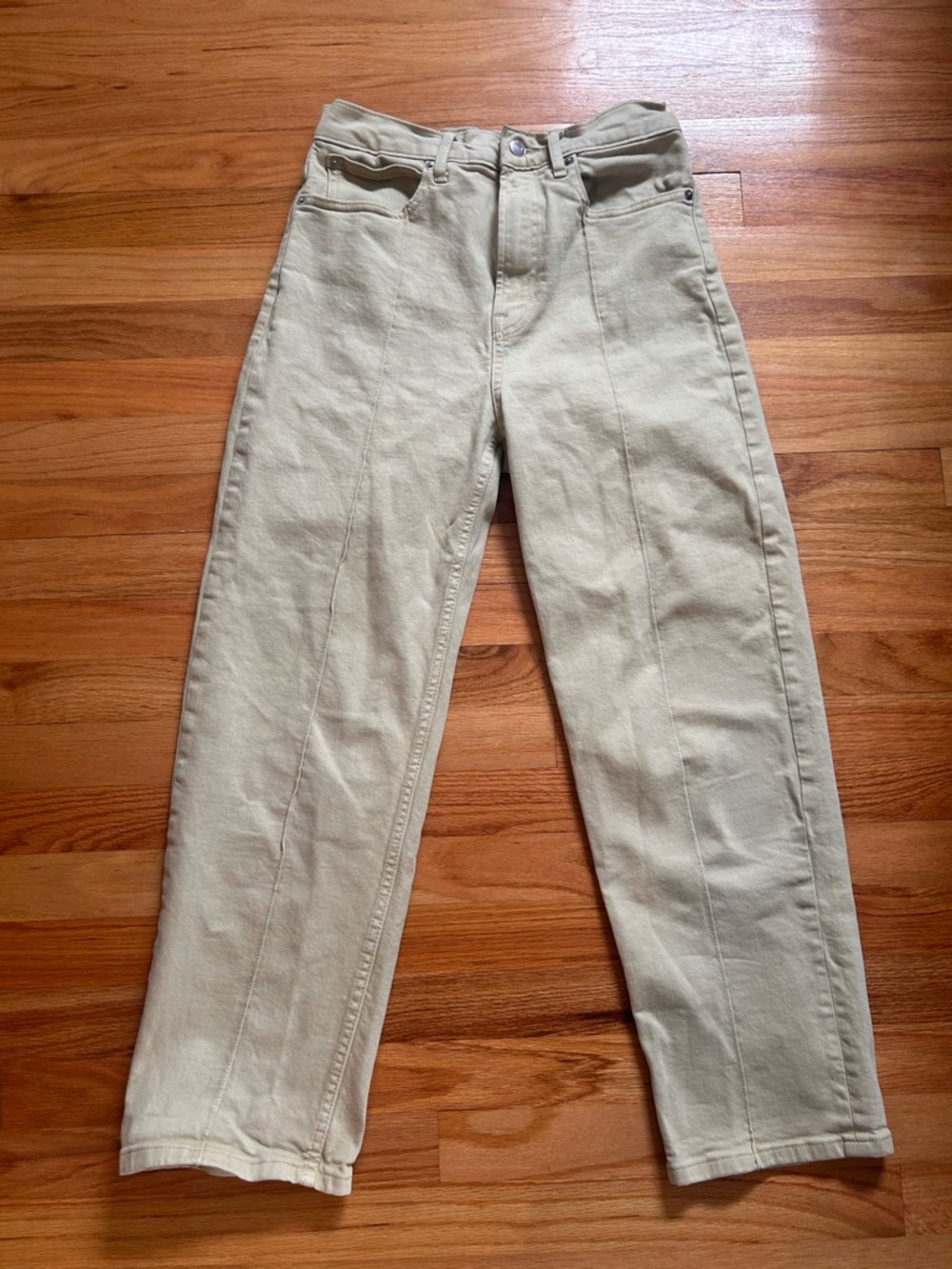 Everlane The Way High Jean in green tea